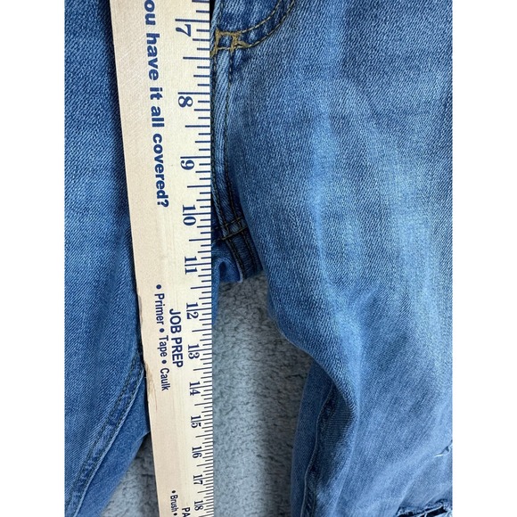 Sun + Stone Jeans Mens 33x32 Blue Distressed Patched Stretch Regular Fit - Picture 11 of 16